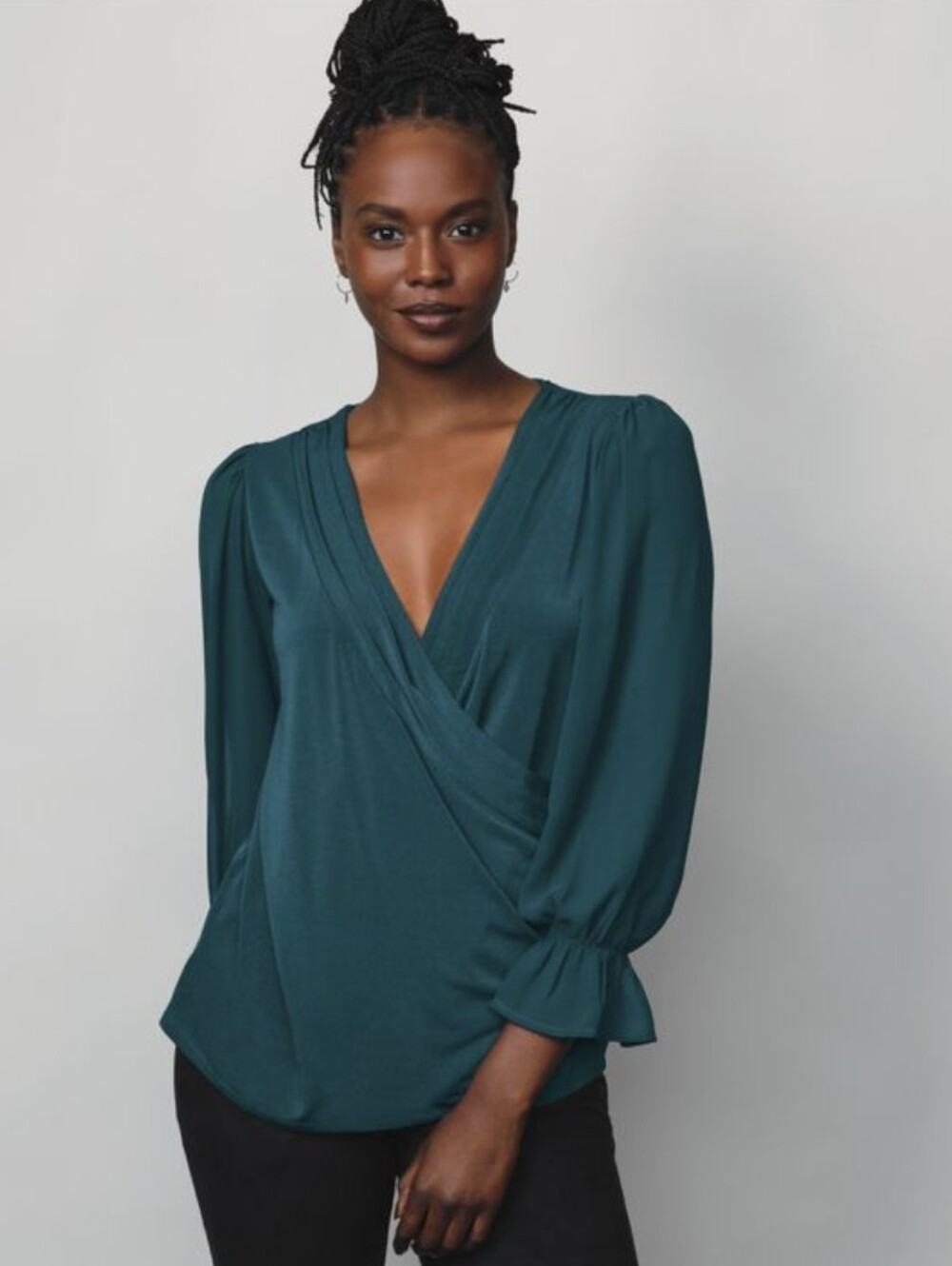 Surplice Wrap Blouse